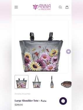 Anushka leather daisies Tote